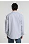 Regular Fit Shirt Neck Striped Men's Blue Long Sleeve Shirt - 2
