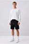 Men's Navy Blue-Smoked-Black 3-Pack Cotton Shorts with Side Pockets, Front Zipper Pocket and Back Zipper Pocket - 2
