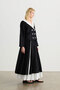 Black Embroidered Jacket with Collar Details - 5
