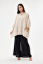 Women's Beige Italian 100% Linen Plus Size Poncho Linen Shirt Size 42 - 52 - 5
