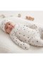 Heart Patterned 100% Cotton 5 Piece Set Ribbed Combed Cotton Fabric Newborn Baby Girl Hospital Release - 2