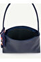 Women's Single Handle Scarf Detailed Zippered Baguette Hand and Shoulder Bag - 5