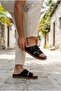 26019 Anatomical Flexible Comfortable Buckle Detailed Men's Slippers