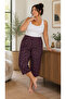 Women's Viscose Pocketless Battal Capri Relaxed Cut - Large Size - 2
