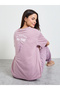 Purple V Neck Drop Shoulder T-Shirt and Cuffed Pyjama Set - 2