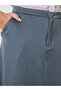 Grey A-Line Maxi Skirt with Side Pocket - 3