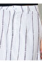 White A-Line Maxi Skirt with Pinstripes - 3