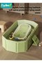 Baby Bath Tub, Collapsible Baby Bathtub,Portable Bath Tub with Non-Slip Base+5 Ocean Balls+4 Duckling Toys, Large Capacity, for 0-5 Years Old Toddlers, Kids - 5