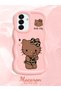 Samsung Galaxy A17 Compatible Case Camera Protector Pink Silicone Couple Phone Case Kitty Pattern - 2