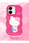 Vivo Y36 4g Compatible Case Camera Protector Red Silicone Couple Phone Case Kitty Pattern - 2