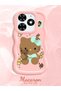Tecno Spark Go 2024 Compatible Case Camera Protector Pink Silicone Couple Phone Case Kitty Pattern - 2