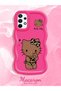 Samsung Galaxy A73 Compatible Case Camera Protector Red Silicone Couple Phone Case Kitty Pattern - 2