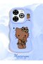 Infinix Smart 8 Plus Compatible Case Camera Protector Blue Silicone Couple Phone Case Kitty Pattern - 2