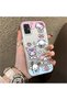 Samsung Galaxy A51 Compatible Silicone Edge Hard Back Case Couple Phone Case with Cartoon Pattern - 3