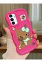 Samsung Galaxy A04S Compatible Case Camera Protector Red Silicone Couple Phone Case Kitty Pattern