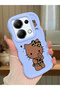 Redmi Note 13 Pro 4g Compatible Case with Camera Protector Blue Silicone Couple Phone Case Kitty Pattern