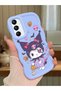 Samsung Galaxy A24 Compatible Case Camera Protector Blue Silicone Couple Phone Case Cartoon Pattern