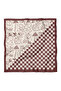 Geometric Plaid and Minimal Tropical Pattern Scarf Bandana 50X50 cm - 2