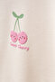 Baby Girl Top and Bottom Set with Spanish Flared Cherry Print and Ruffle Detail - 4