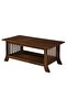 ROYALOAK Melaka Wooden Coffee Table | Solid Wood Veneer Top | Curved Legs for Sophisticated Style | Bottom Shelf for Extra Storage | - 3