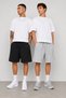 2 Pieces Black-Grey Oversize Fit Shorts Bermuda Comfortable Fit Anti-Sweat Summer Wear