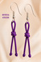 Purple String Earrings Handmade Bohemian Dangle Earrings for Women - 4