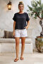 Black Pool Collar Low Sleeve Washable Dirty Stitched Casual Cotton Long Back Woven Blouse 60 60 - 7