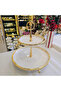 2-Layer Metal Frame Porcelain Presentation Plate 30/19 Cm. - 2