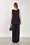 Women's Blouse and Pants Two-Piece Set - Black - 5