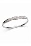 Silver Color Zircon Stone Spiral Model Women's Cuff Bracelet