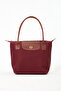 Giza Satin Large Size Women's Burgundy Shoulder Bag - 4
