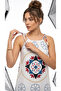 Women's authentic ethnic print tie-up strap loose maxi dress summer flared long dress - 5