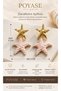 Powder Pink Starfish Dangle Earrings Summer Themed Gold Plated Stylish Women's Earrings - 2