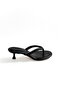 Livy Black Round Toe Flip Flops for Women - 4