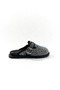 Lunaria Black Stone Flat Sole Women's Slippers - 7