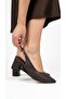 Yelena Women's Thick Heeled Shoes Laser Cut Perforated Pointed Toe Slingback Open Back Classic Summer Style - 5