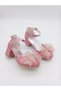 Girls' Pink Colorful Shiny Bows Comfortable Square-Heeled Stylish Dressy Shoes - 2