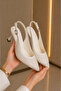 Classic Heeled Shoes with White Pearls - 4