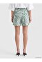 Patterned Women's Shorts with Elastic Waist (S6) - 4