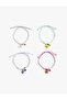 5-Piece Friendship Bracelet Set with Charms - 2