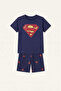 Superman Licensed 2-Piece Navy Blue Shorts Pajama Set for Baby Boy H8148A526Hs
