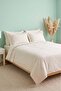 Liora Ecru Floral Embroidered Cotton Double Duvet Cover Set - 6 Piece Dowry Set - 4