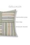 42X42 Patchwork Throw Pillow – Colorful Striped Silicone Filled Decorative Linen-Look Pillow - Bohemian Pillow - 3