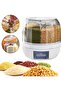 Multi-Compartment 15Lbs Food Storage Dispenser – 360° Rotatable Grain & Cereal Dispenser with Easy One-Click Access - 3