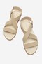 Elastic Cross Women's Sandals Beige - 5