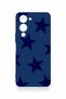 Vivo Y19 5g Compatible Navy Blue Star Patterned Silicone Case - 3