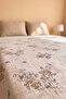 Mustard Wildflower Patterned Double Printed Pique & Bedspread 200X230 cm - 3
