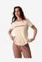 Women Buongiorno Short Sleeve Capri Pastel Beige Pyjama Set