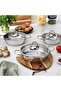 Albemo Eva Steel Pan Set-6 Pieces.-Inox 888483 - 3