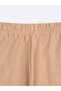 Elastic Waist Drawstring Brown Shorts - 3